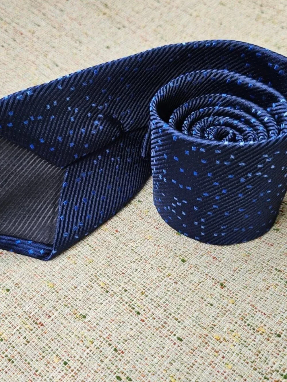Vannotensa Men Tie Fashion Necktie Dark Blue Classic Tie Polyester Ties New